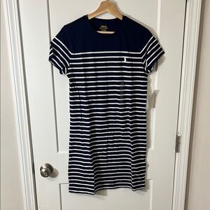 Polo Ralph Lauren Navy and White Striped Dress